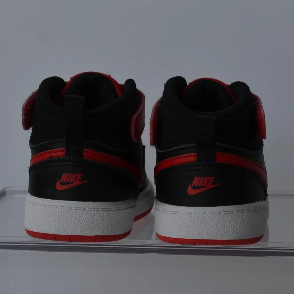 Nike Court Borough Mid 2 - CD7784-003 Black Red Toddler Size 6C
